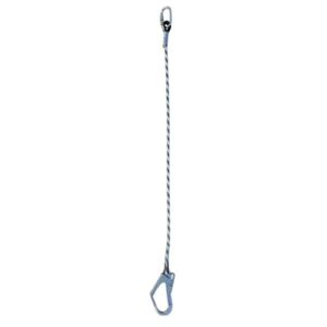 KI288 Kemer Sabitleme Halatı Statik Lanyard Karabinalı ve Büyük Kancalı